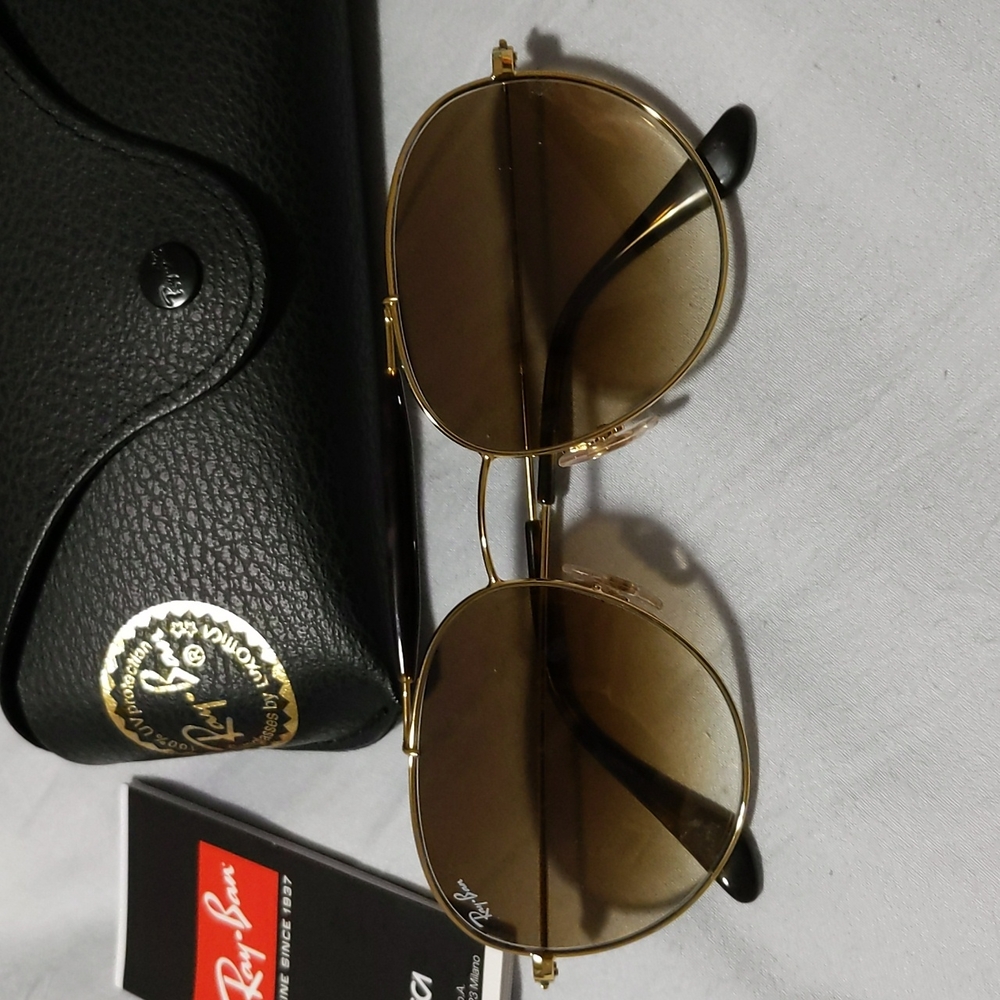 Ray Ban RB3540 Sunglasses Gold and Brown